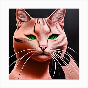 Pink Cat Canvas Print