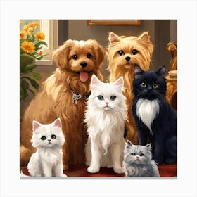 Family Pets Canvas Print