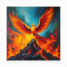 The Phoenix Rise From The Ashes Canvas Print