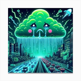 Sad Cloud Canvas Print