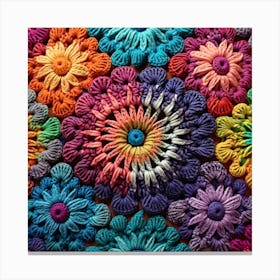 Crochet Flower Canvas Print