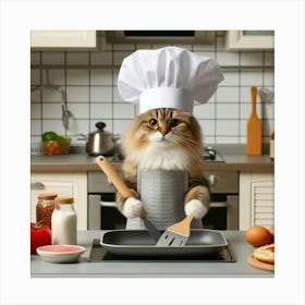 Chef Cat 1 Canvas Print