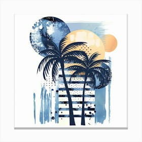 Palm Trees In The Sky Canvas Print