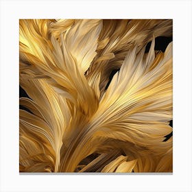 Golden Feathers Canvas Print