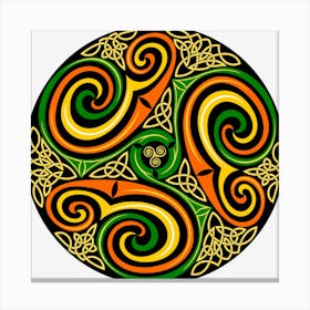 Celtic Celts Circle Color Colors Logo Canvas Print