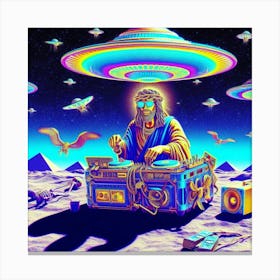 Alien Dj 2 Canvas Print