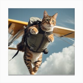 Flying Cat Canvas Print