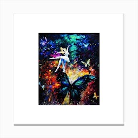 Butterfly And Ballerina Canvas Print