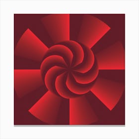 Red Spiral Canvas Print