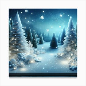 Snowy Winter Landscape 1 Canvas Print