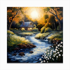 Glimmering Waterside Whimsy Canvas Print
