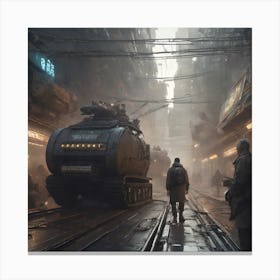 Cyberpunk City 1 Canvas Print