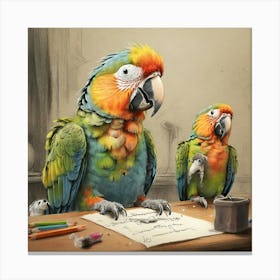 Parrots 5 Canvas Print