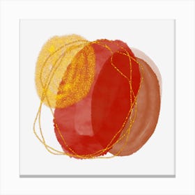 Red And Gold Sphere Canvas Print