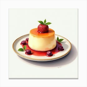 Dessert On A Plate Canvas Print