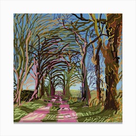 Tree Tunnel Autumn Canvas Print