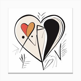 Heart & Arrows Abstract Canvas Print