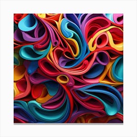 Colorful Paper Art 2 Canvas Print