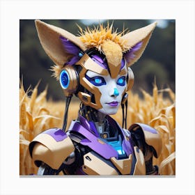 Cyborg Cat Canvas Print