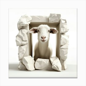 Goat In A Frame Canvas Print