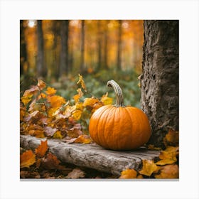 Woodland Pumpkin Canvas Print