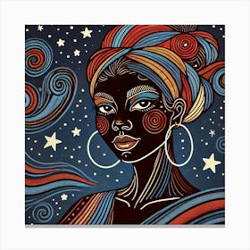 Galathra Celestial Portrait Canvas Print