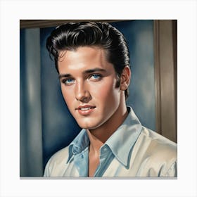 Elvis Presley Gaze of the King Rock'n'Roll Canvas Print