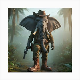 Jungle Elephant Canvas Print