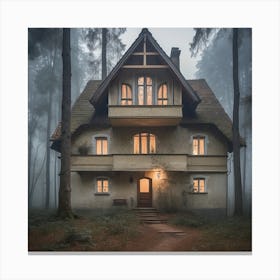 House In The Woods Canvas Print