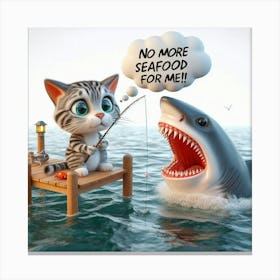 No More Seafood For Me 1 Canvas Print