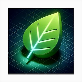 Green Leaf Canvas Print