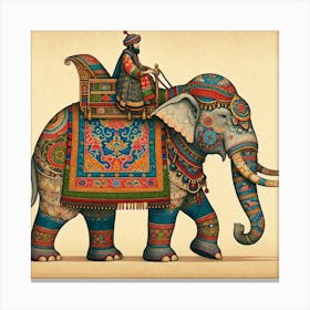 Elephant Arabesque Canvas Print