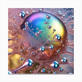 Color Water Bubbles Canvas Print