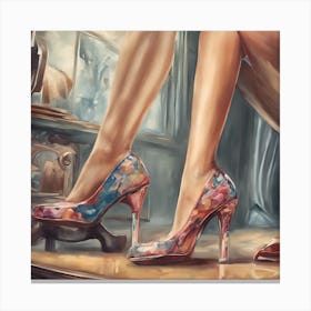 High Heeled Shoes Canvas Print