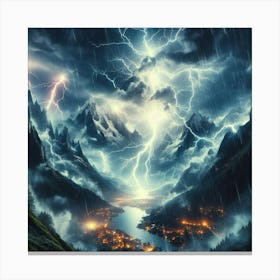 Lightning In The Sky 40 Canvas Print