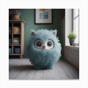 Blue Stuffed Animal Canvas Print