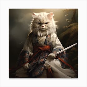 Samurai Cat 5 Canvas Print