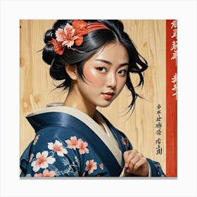 Sweetheart Geisha Canvas Print