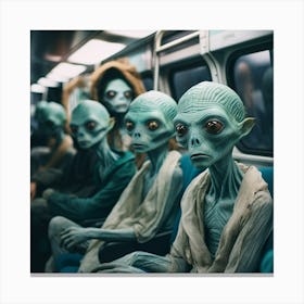 Alien Subway 4 1 Canvas Print