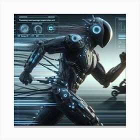 Futuristic Man Running 11 Canvas Print