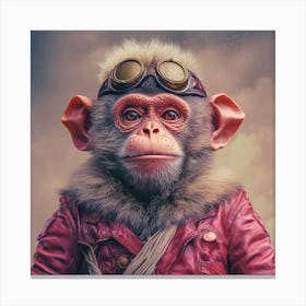 Monkey With Goggles Canvas Print