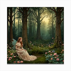 Fairy In The Forest 2 Canvas Print