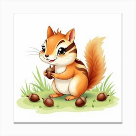 Cute Chipmunk Canvas Print