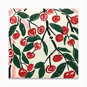 Summer Cherries Painting Matisse Style 13 Canvas Print