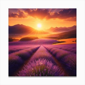 A lavender field Canvas Print