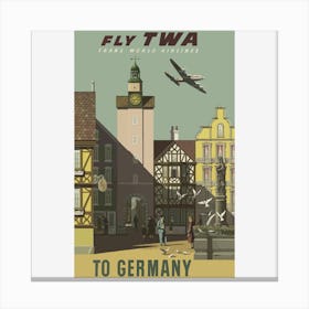 Vintage Travel Poster Germany Canvas Print