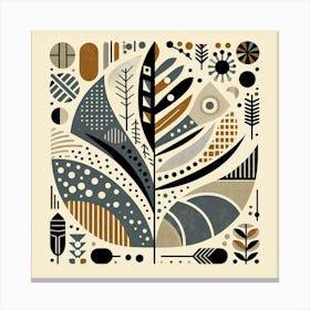 Scandinavian style, Aging leaf Canvas Print