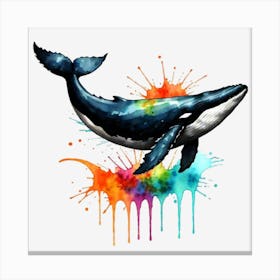 Whale Painting 3 Canvas Print