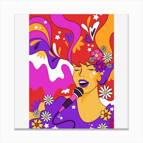 Psychedelic Girl Canvas Print