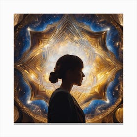 Girl In The Starry Sky Canvas Print